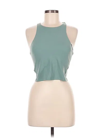 Pre-owned All In Motion Tank Top Teal Halter Neckline Tops In Blue