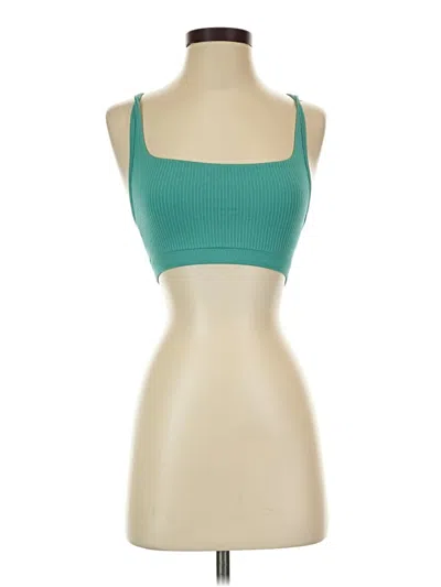 Pre-owned All In Motion Tank Top Teal Strapless Neckline Tops