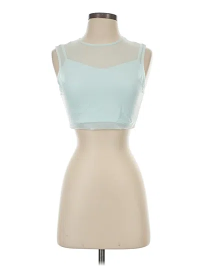 Pre-owned All In Motion Tank Top Teal Strapless Neckline Tops In Blue