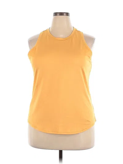 Pre-owned All In Motion Tank Top Yellow Halter Neckline Tops