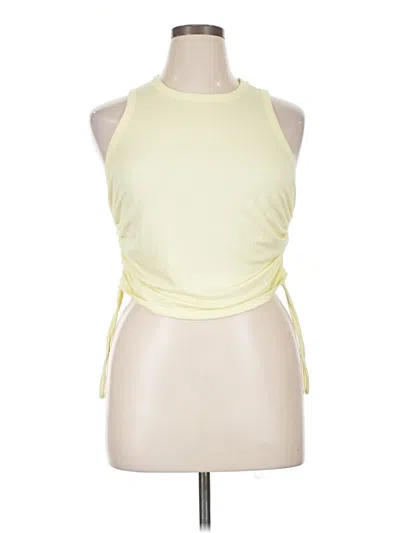 Pre-owned All In Motion Tank Top Yellow Halter Neckline Tops