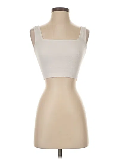 Pre-owned All In Motion Tube Top Ivory Strapless Neckline Tops In White