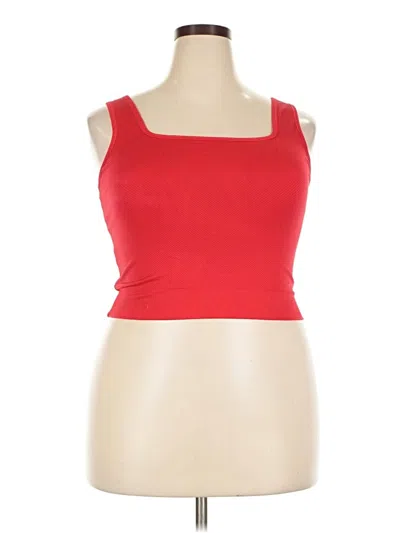 Pre-owned All In Motion Tube Top Red Strapless Neckline Tops