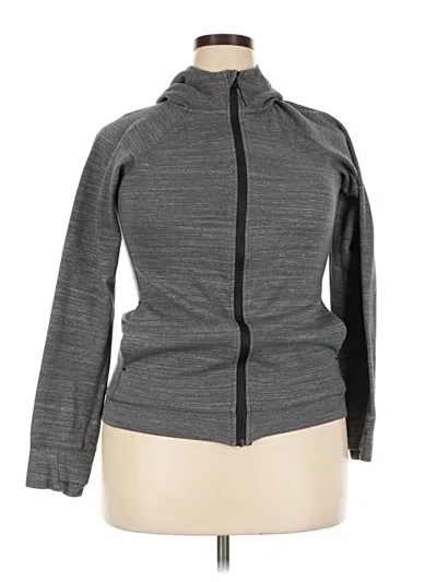 Pre-owned All In Motion Zip Up Hoodie In Gray