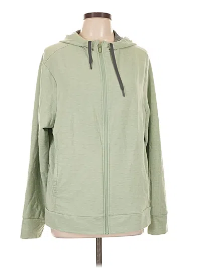 Pre-owned All In Motion Zip Up Hoodie In Green