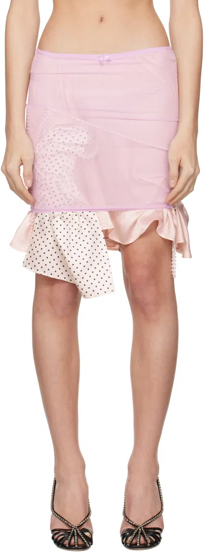 All In Pink Jewelry Tights Miniskirt