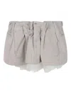 All In Scrunch Mini Skirt In Gray