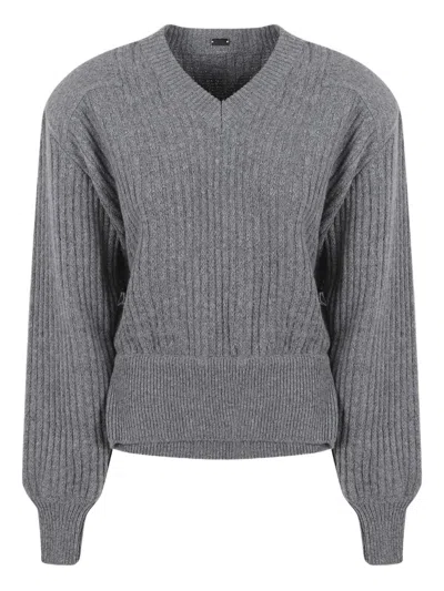 All In V-neck Ribbed Sweater In Multi