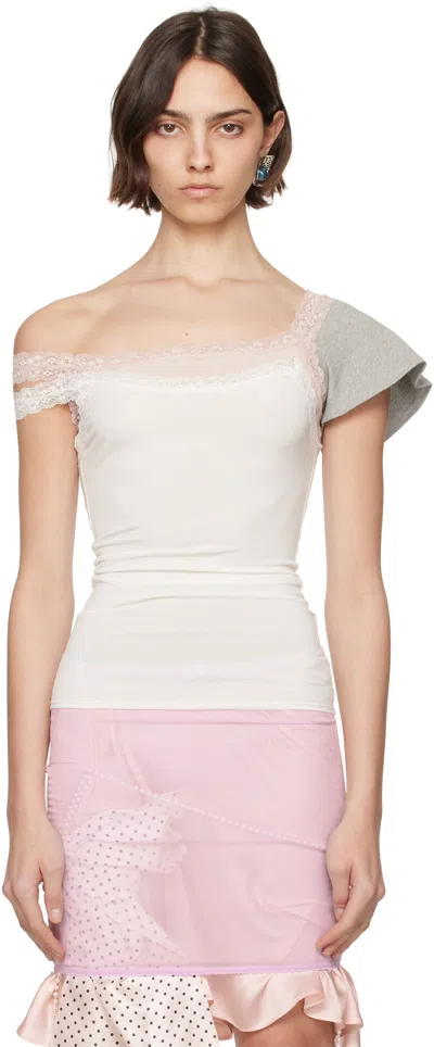 All In White Double Tank Top