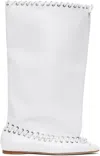 All In White Level Flat Boots