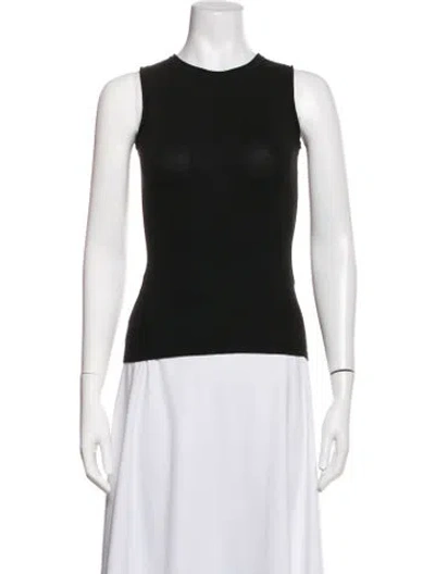 Pre-owned All My Love Crew Neck Sleeveless Top In Black