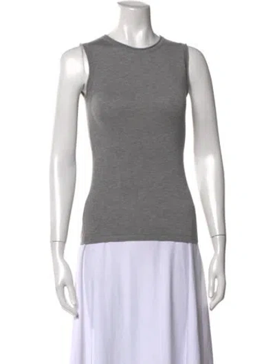 Pre-owned All My Love Crew Neck Sleeveless Top W/ Tags In Gray