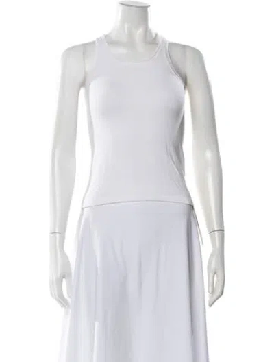 Pre-owned All My Love Crew Neck Sleeveless Top In White