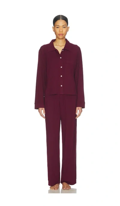 All My Love Sloan Pj Set In Burgundy