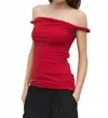 All : Row Alix Off-shoulder Top In Red In Red