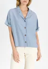 All : Row Bernadine Top In Dusty Blue In Multi