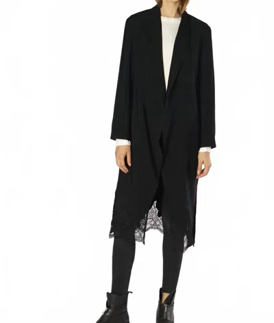 All : Row Brooklyn Long Sleeve Open Duster In Black