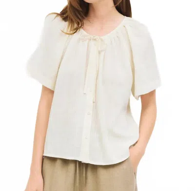 All : Row Isabelle Button Down Blouse In Cream In White
