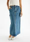 All : Row Jules Denim Maxi Skirt In Blue In Blue