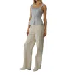 All : Row Poplin Bustier Square Neck Top In Light Blue In Blue