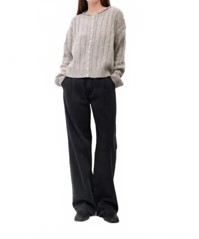 All : Row Theodora Flared Sleeves Cardigan In Grey In Gray