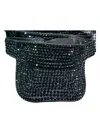 All That Glitterz Women's Diamond Visor In Black In Black