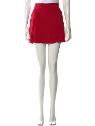 Pre-owned All That Remains Bamboo Mini Skirt In Red