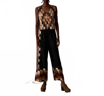 All That Remains Beatrix Silk Vest In Noir In Multi