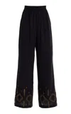 All That Remains Cleo Silk Wide-leg Pants In Black