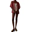 All That Remains Colby Shirt In Red/chocolate/taupe/cream In Multi