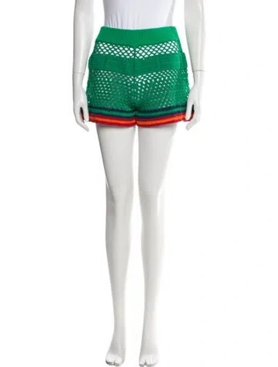 Pre-owned All That Remains Colorblock Pattern Mini Shorts In Green