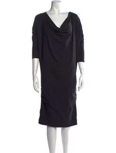 Pre-owned All That Remains Cowl Neck Knee-length Dress In Black