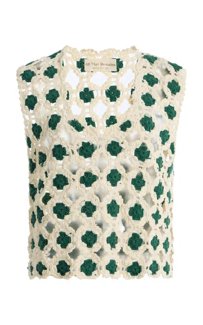 All That Remains Cris Cotton-crochet Top In Multi