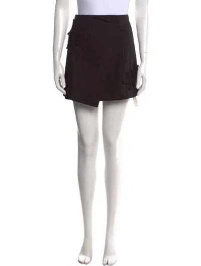 Pre-owned All That Remains Crochet Trim Mini Skirt In Black