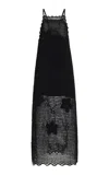 All That Remains Esclusive Adelaide Crocheted Cotton Maxi Dress In Black