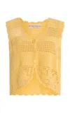 All That Remains Eva Crocheted Cotton Vest In Yellow