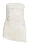 All That Remains Exclusive La Isla Carlota Fringed Cotton Lace Top In White