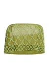 All That Remains Exclusive La Isla Mika Beaded Cotton Strapless Top In Green