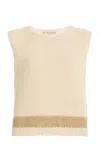 All That Remains Exclusive Willow Crocheted Cotton Top In Neutral