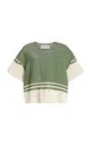 All That Remains Exclusive Willow Lace-detailed Crocheted-cotton Top In Green