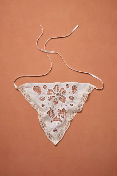 All That Remains For Fwrd Cara Lace Head Scarf In White