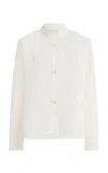 All That Remains Lennon Silk-cotton Shirt In White