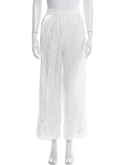 Pre-owned All That Remains Linen Wide Leg Pants W/ Tags In White