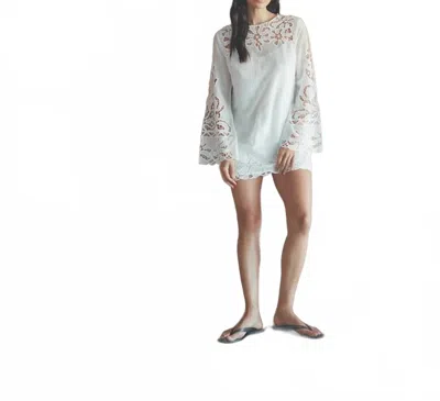 All That Remains Lucia Long Bell Sleeves Dress In Lys Epice Blanc In Gray