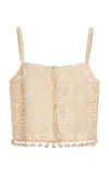 All That Remains Lucian Crocheted Cotton Top In Neutral