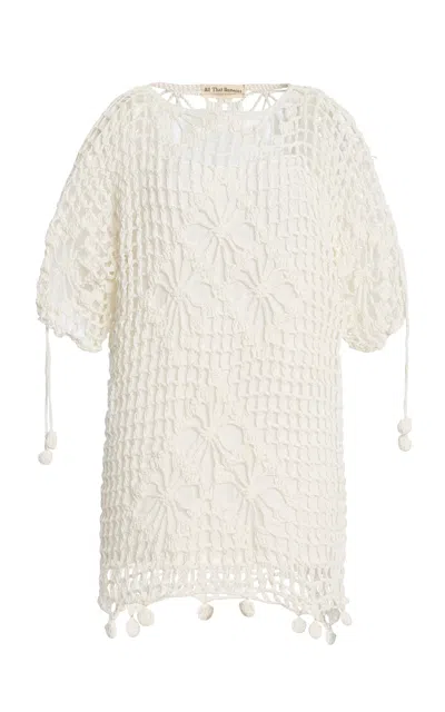 All That Remains Marloe Cotton Crochet Dress In White