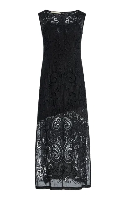 All That Remains Maya Cotton-lace Dress In Black