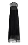All That Remains Ola Crinkled Silk Maxi Dress In Black