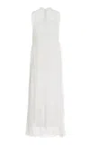 All That Remains Ola Crinkled Silk Maxi Dress In Ivory