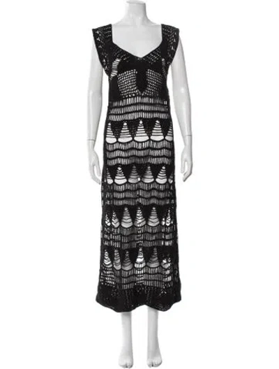 Pre-owned All That Remains Patterned Long Dress In Black